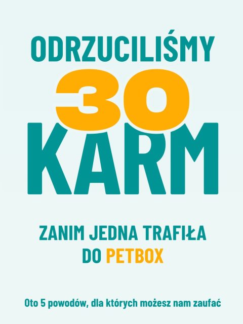 30 karm.

Tyle odpadło, zanim jedna trafiła do PetBox.
Nie dlatego, że lubimy komplikować.
Po prostu wiemy, że dobra karma to coś więcej niż ładne opakowanie i modne hasła 🐾

Czytamy składy.
Zadajemy pytania.
Sprawdzamy marki, zanim polecimy je dalej.

Bo jeśli coś trafia do miski Twojego psa każdego dnia - chcemy mieć do tego pełne przekonanie.

I jasne, nie istnieje jedna „idealna karma” dla wszystkich psów. Ale istnieją rzeczy, na które zawsze zwracamy uwagę:

 🥩 jakość mięsa
 🍬 zbędne „ulepszacze”
 🧪 przejrzystość składu
 🚩 transparentność marki

Nie sprzedajemy wszystkiego.
I właśnie dlatego możesz nam zaufać 🐶

A Ty na co zwracasz uwagę przy wyborze karmy?