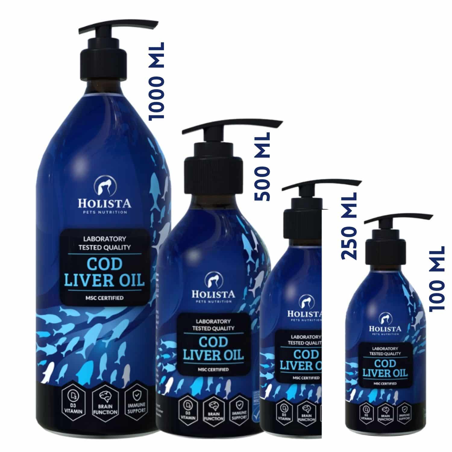 Holista Cod Liver Tran z Dorsza - Dla Psa i Kota - obrazek 2