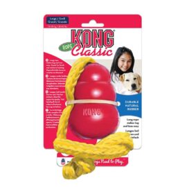 Kong Classic with Rope - Zabawka Dla Psa z Liną