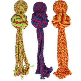 Kong Zabawka Psa WVR1E Wubba Weaves w / Rope Assorted L