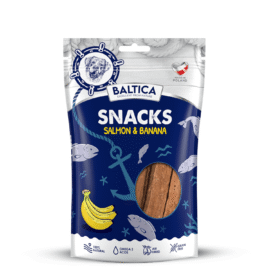 BALTICA Snacks Łosoś z bananami 100g
