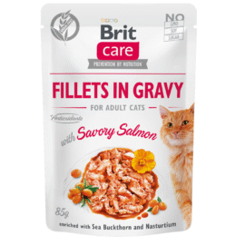 Brit Care Cat GF Savory Salmon Łosoś Sos 85g