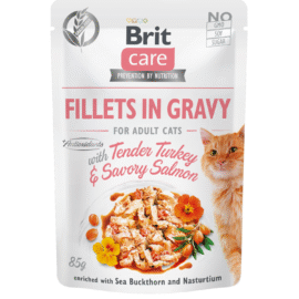 Brit Care Cat GF Turkey Salmon Indyk Łosoś Sos 85g