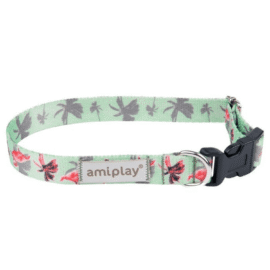 Amiplay Obroża regulowana Be Happy Flamingo