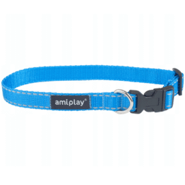 Amiplay Obroża Regulowana Reflective Niebieska L