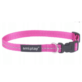 Amiplay Obroża Regulowana Reflective Rożowa