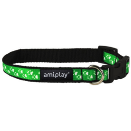 Amiplay Obroża Regulowana Joy Zielone Łapki