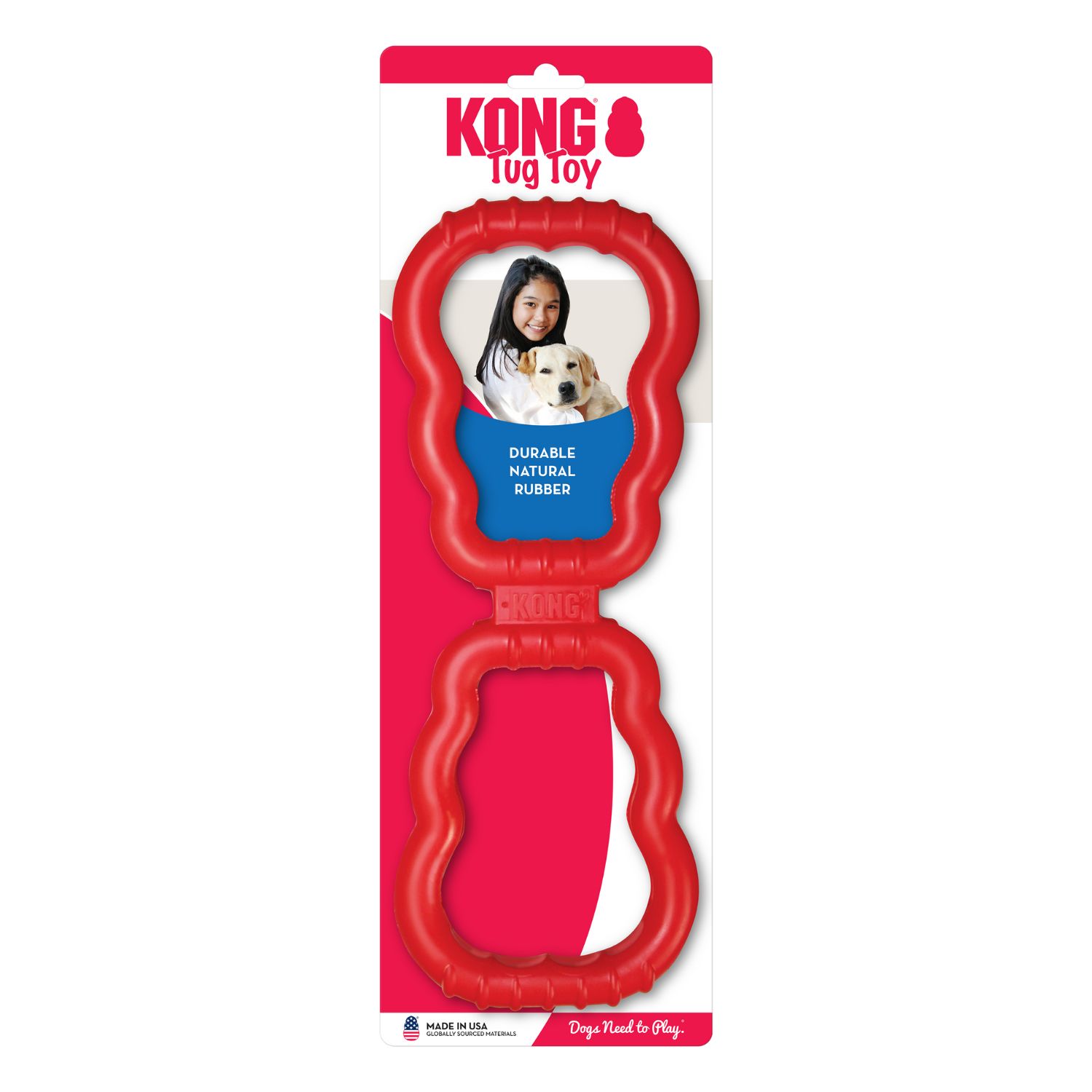 Kong Tug Toy M 35cm - Zabawka Gumowa Do Przeciągania - obrazek 2