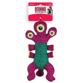 Kong Woozles Pink M - Wzmocniona Zabawka z Piszczałkami