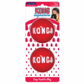Kong Signature Ball (2 Pack) L -Gumowa Piłka z Piszczałką