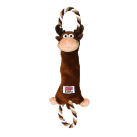 Kong Tugger Knots Moose M/L 48cm - Szarpak ze Wzmocnionym Podwójnym Sznurem