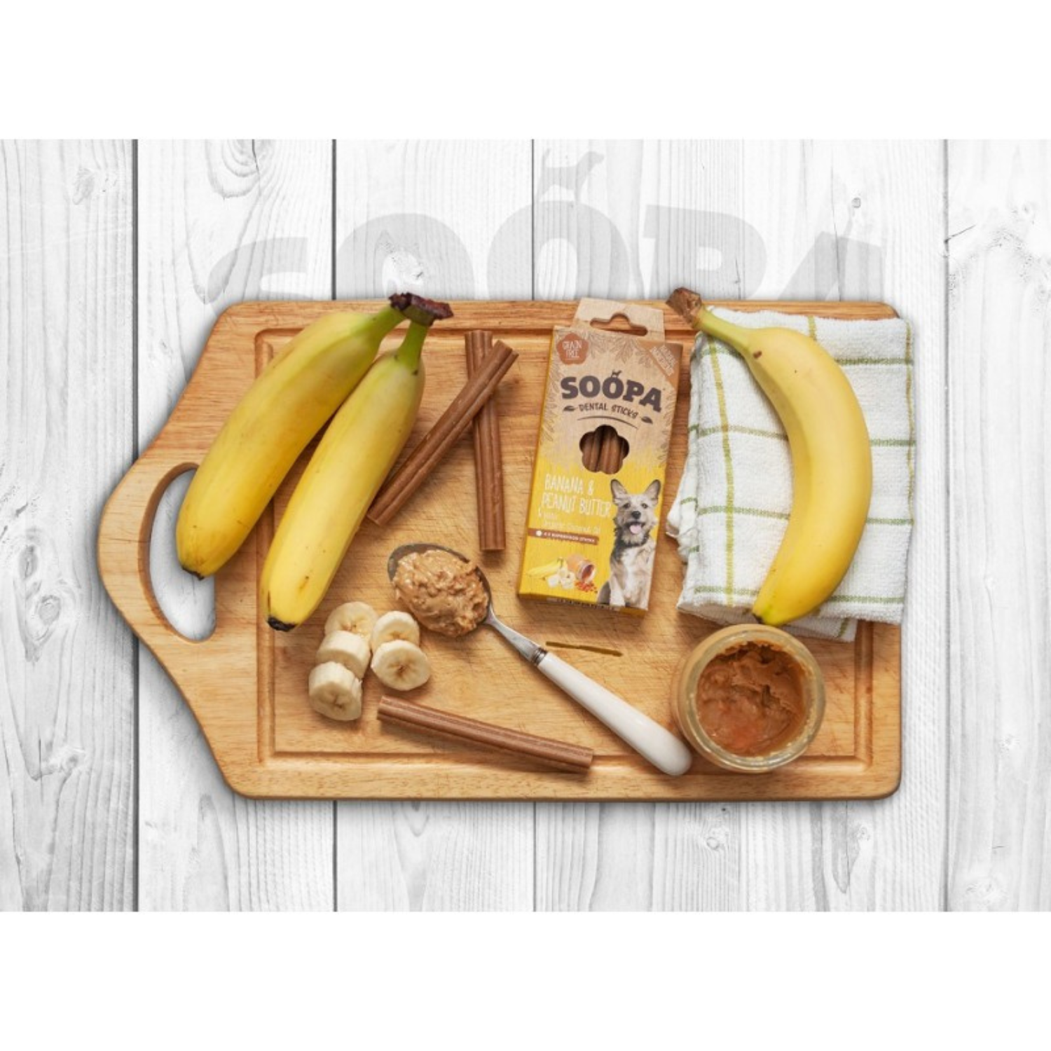 Soopa Dental Stick Banan i Masło Orzechowe 100g - obrazek 2