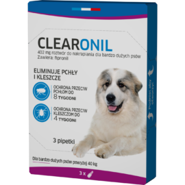 Clearonil Krople Na Pchły i Kleszcze Dla Dużych Psów (>40kg)