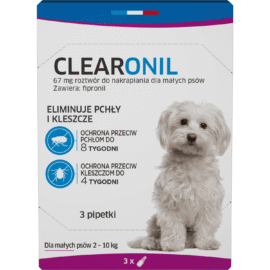 Clearonil Krople Na Pchły i Kleszcze Dla Małych Psów (2-10kg)