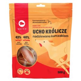 Maced Ucho Królicze Nadziewane Kurczakiem 500g