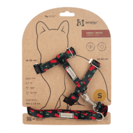 Amiplay Be Happy Szelki + Smycz Dla Kota Cherry