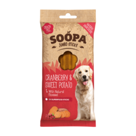 Soopa Jumbo Dental Stick Żurawina i Batat 170g