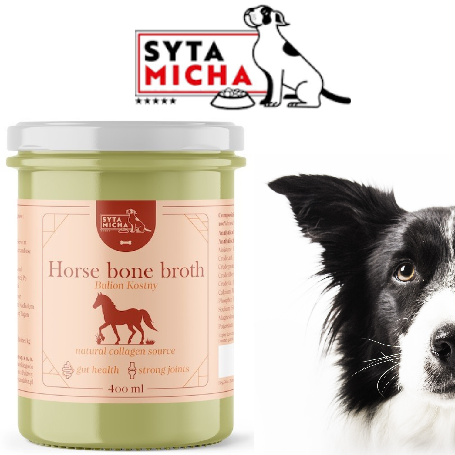 Syta Micha Bulion Z Kości Końskich Dla Psa 400ml - obrazek 2