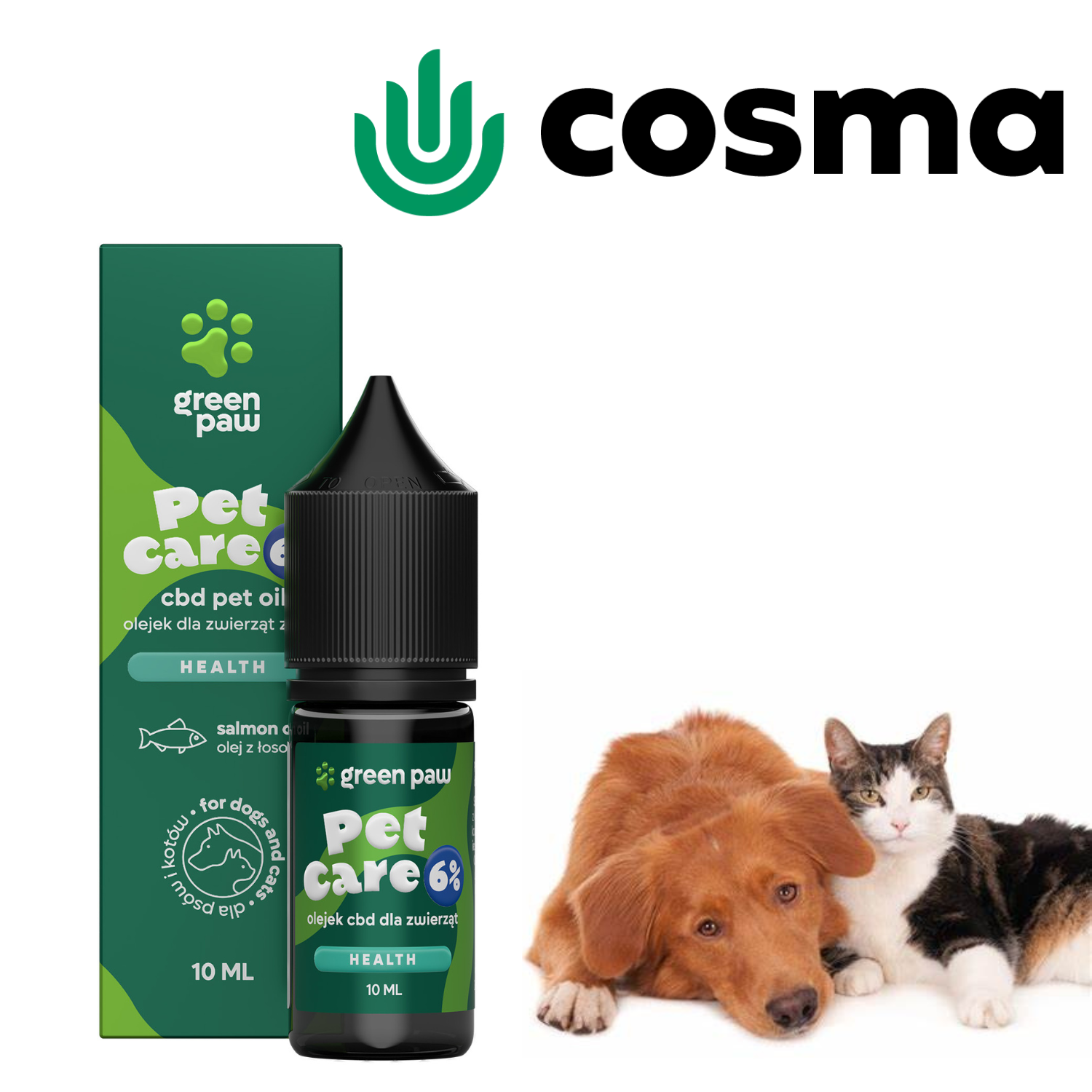 Cosma Green Paw Olej CBD Dla Zwierząt 6% 10 ml - obrazek 2