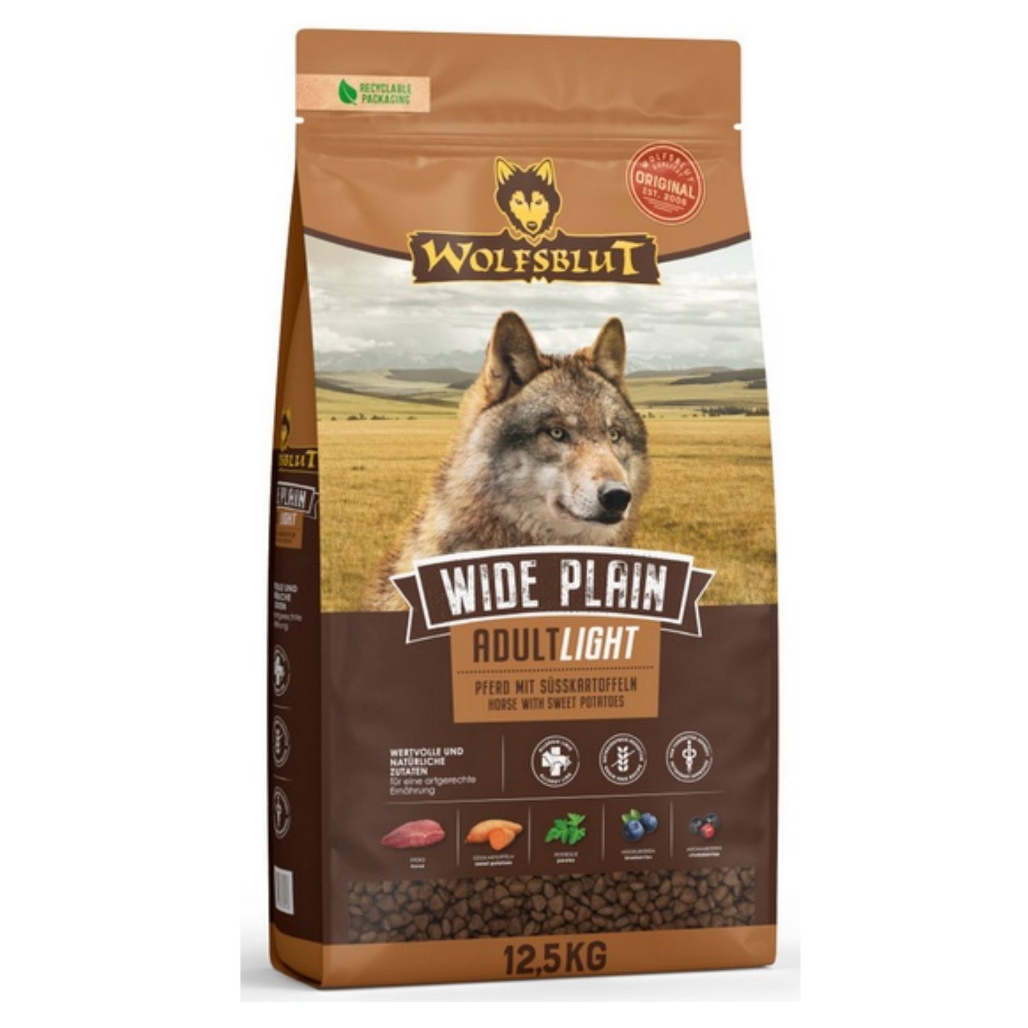 Wolfsblut Dog Wide Plain Adult Light - Konina & Bataty - obrazek 3