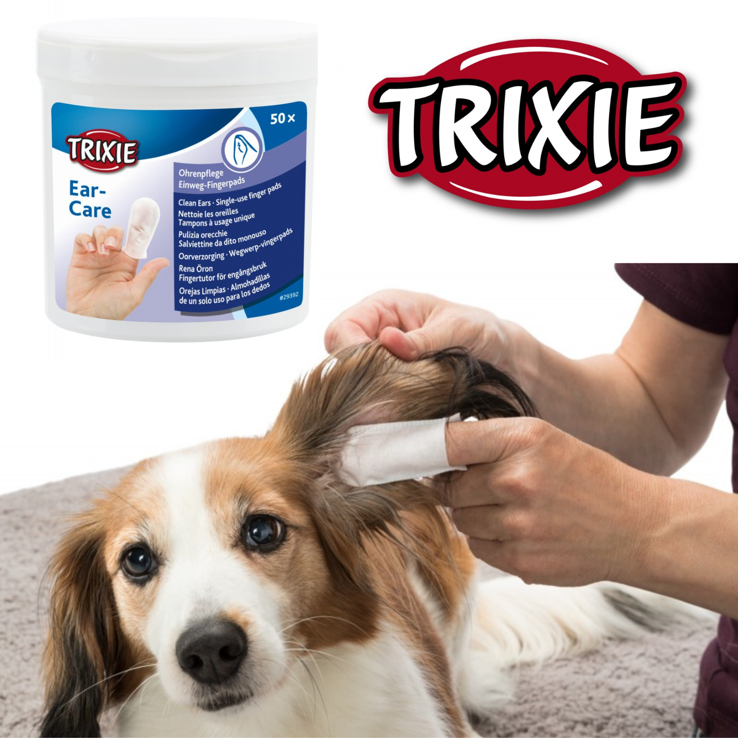 Trixie Ear Care Czyste Uszy - Nakładki Na Palce, 50 szt - obrazek 3