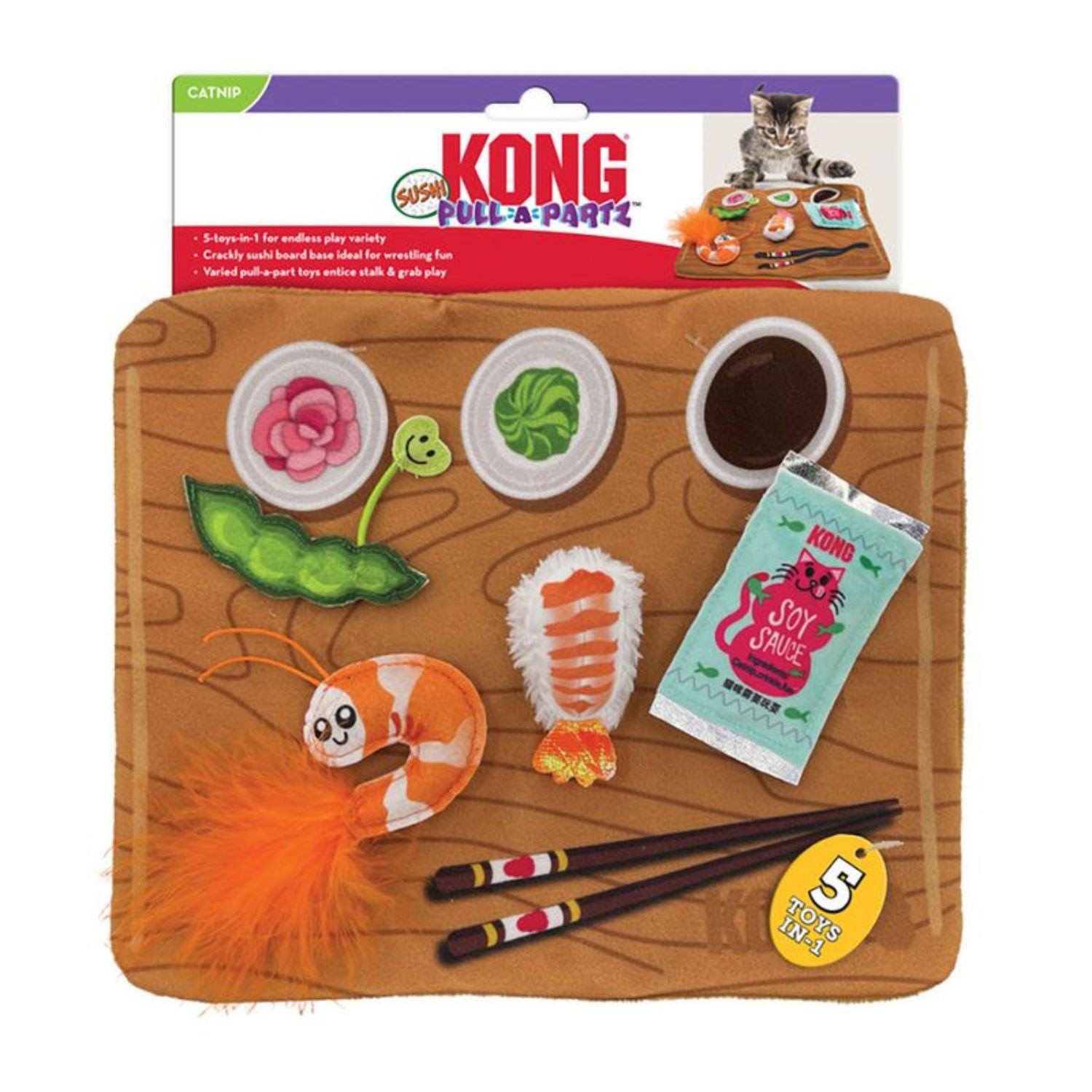Kong Dla Kota Pull-A-Partz Sushi