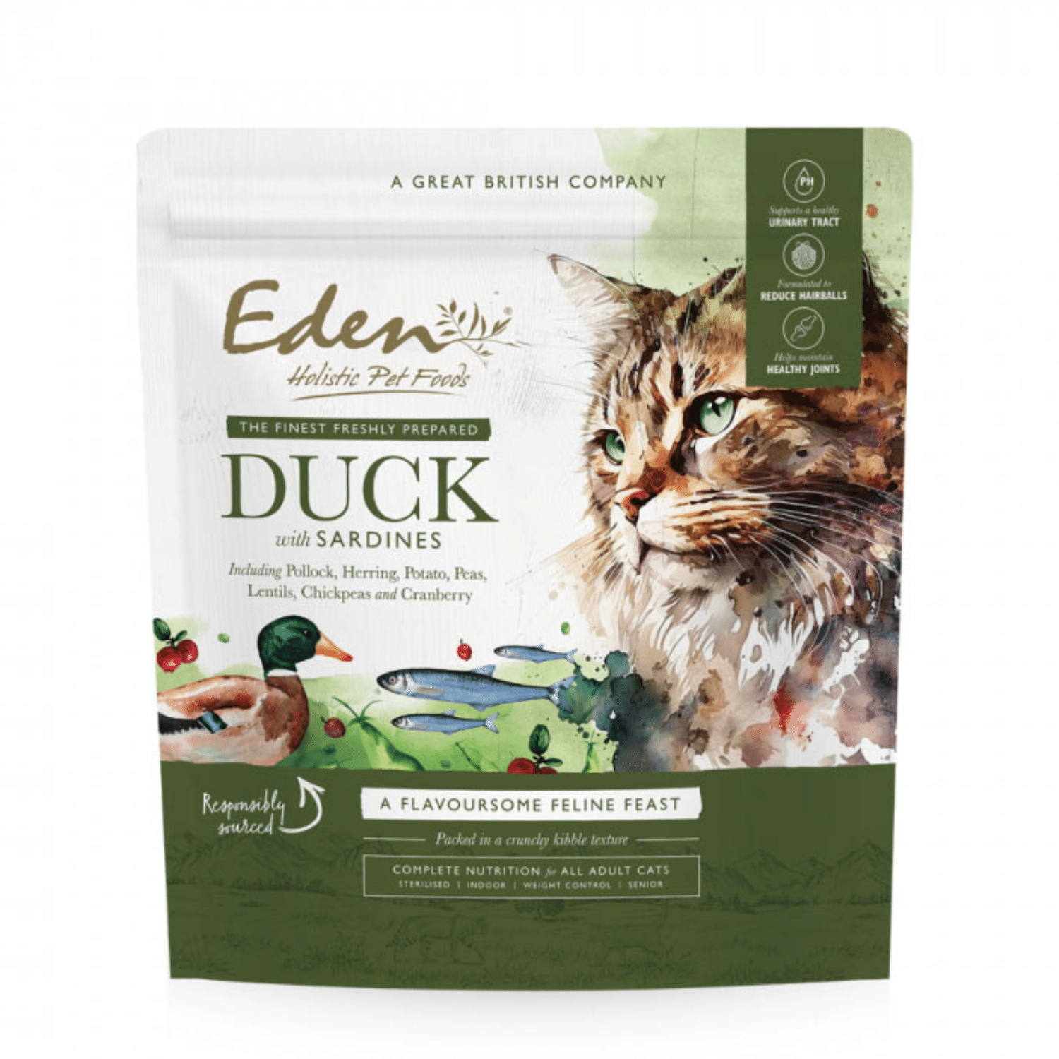 Eden Karma Sucha Dla Kota Kaczka I Sardynka 1,5kg