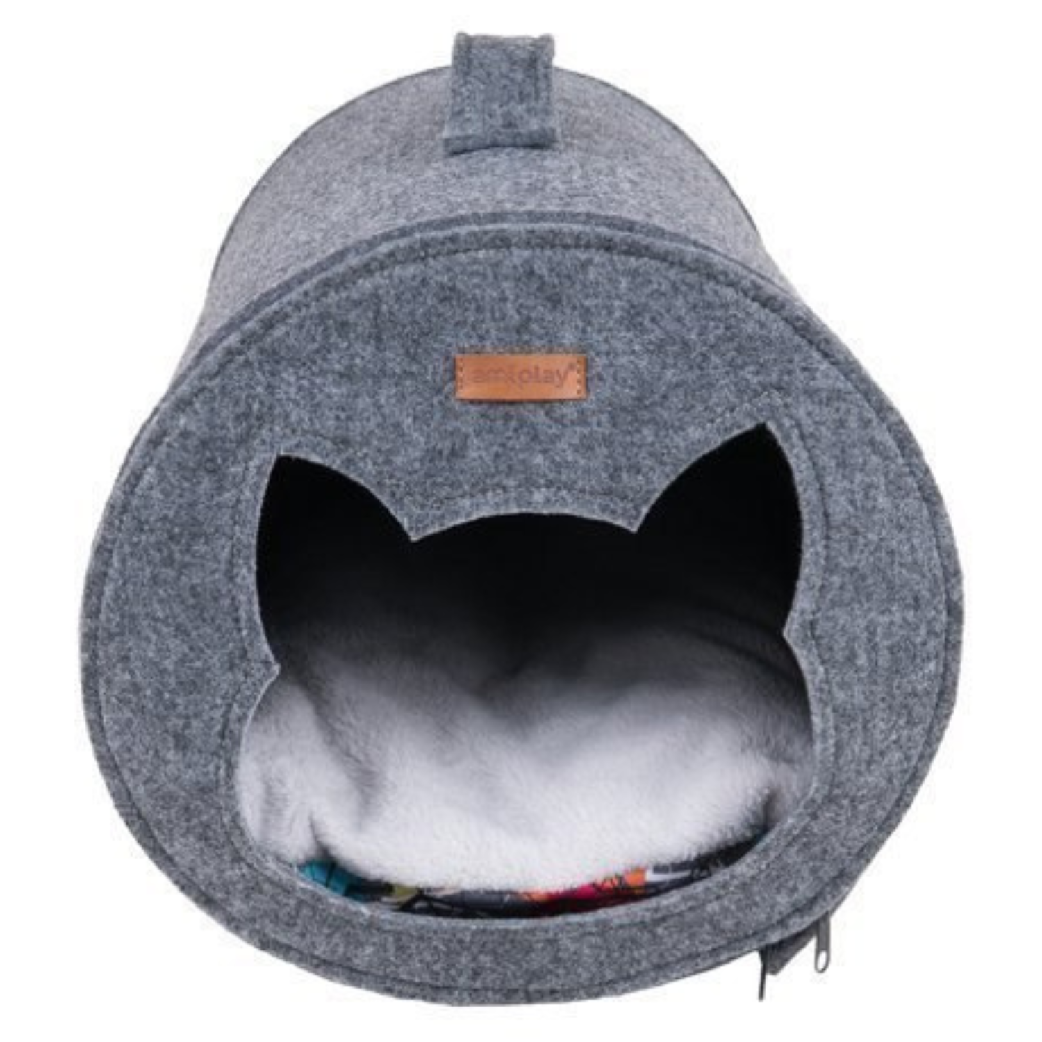 Amiplay Tunel Dla Kota Quick Press 2in1 Hygge Szary - obrazek 4