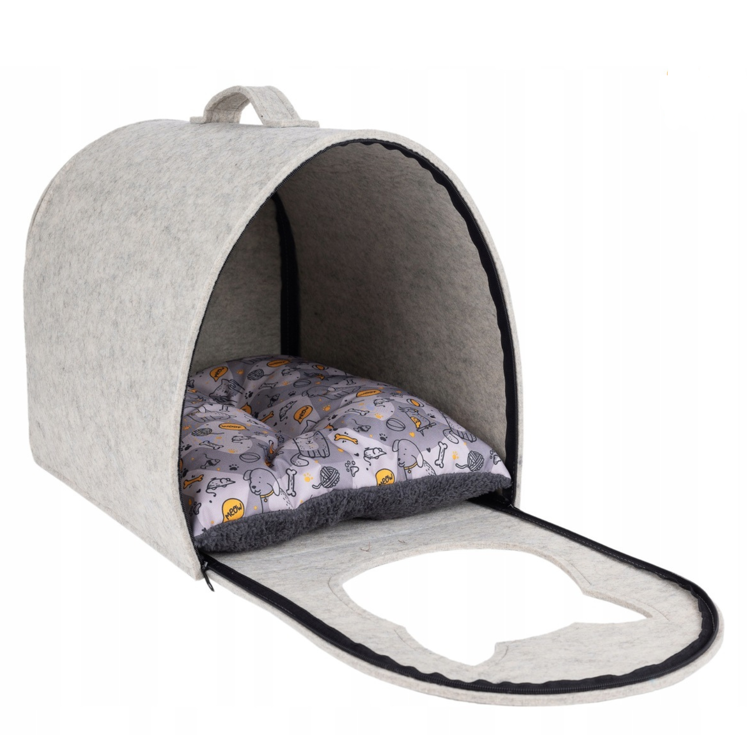 Domek Dla Kota Quick Press 2in1 Hygge Beż - obrazek 2