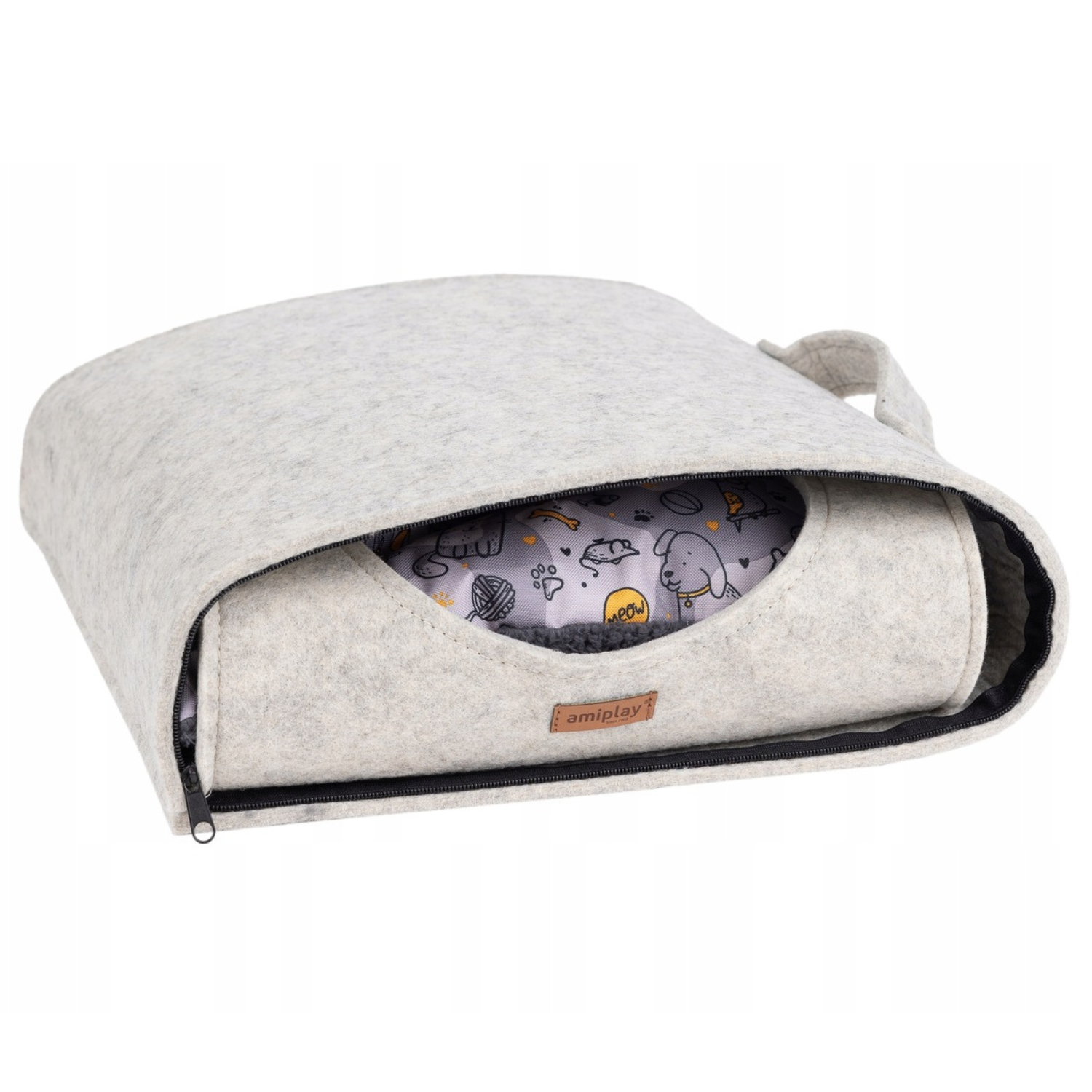 Domek Dla Kota Quick Press 2in1 Hygge Beż - obrazek 3