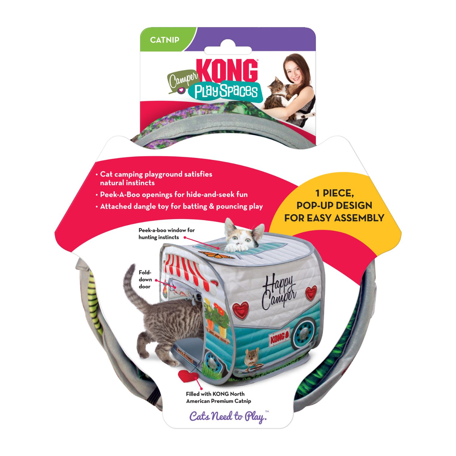 Kong Zabawka Play Spaces Camper - Tunel z Kocimiętką - obrazek 2