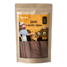 Mr. Bro Strips Łosoś z Morelą i Algami 80g - Suszone Powietrzem