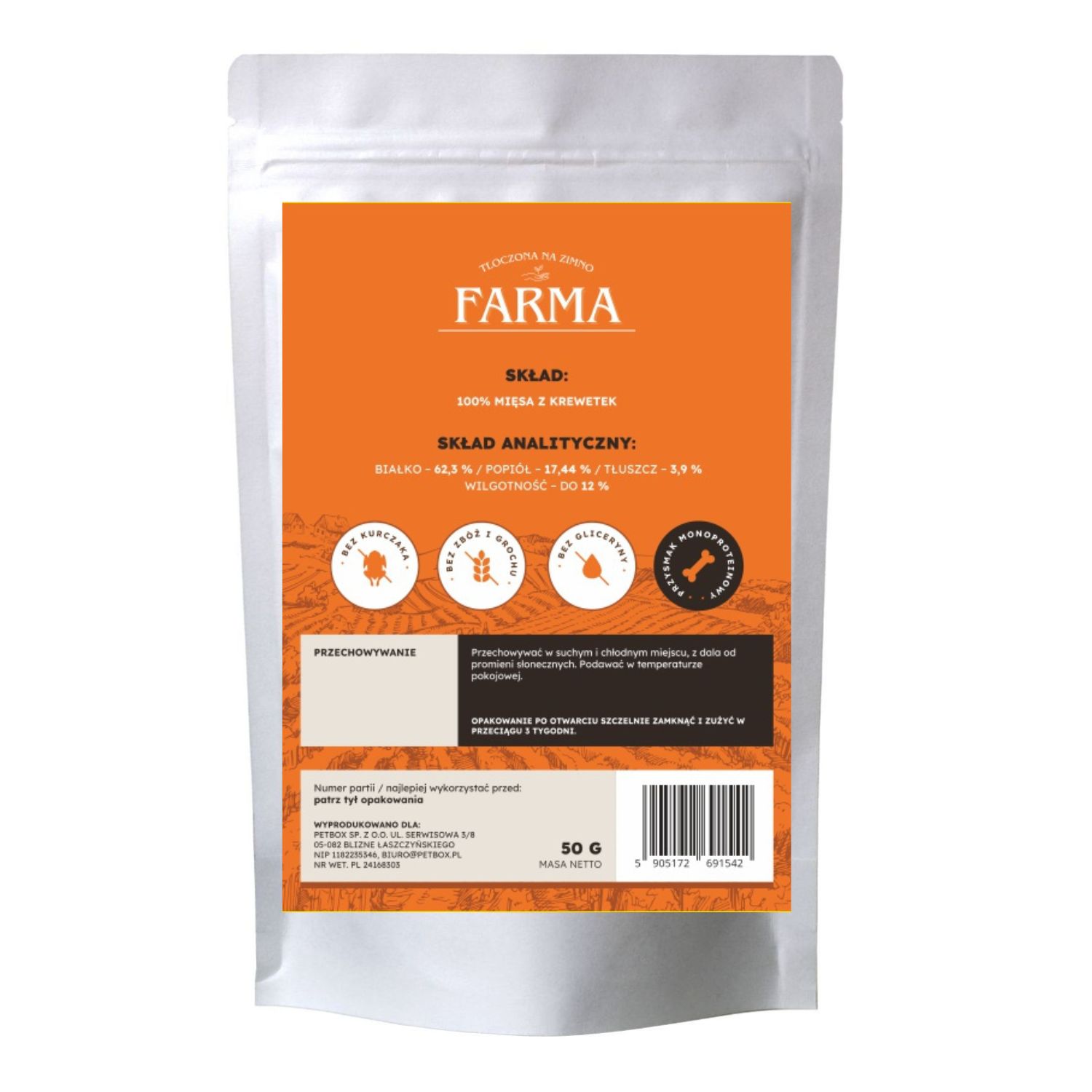 Farma Przysmak Krewetki 50g - obrazek 2