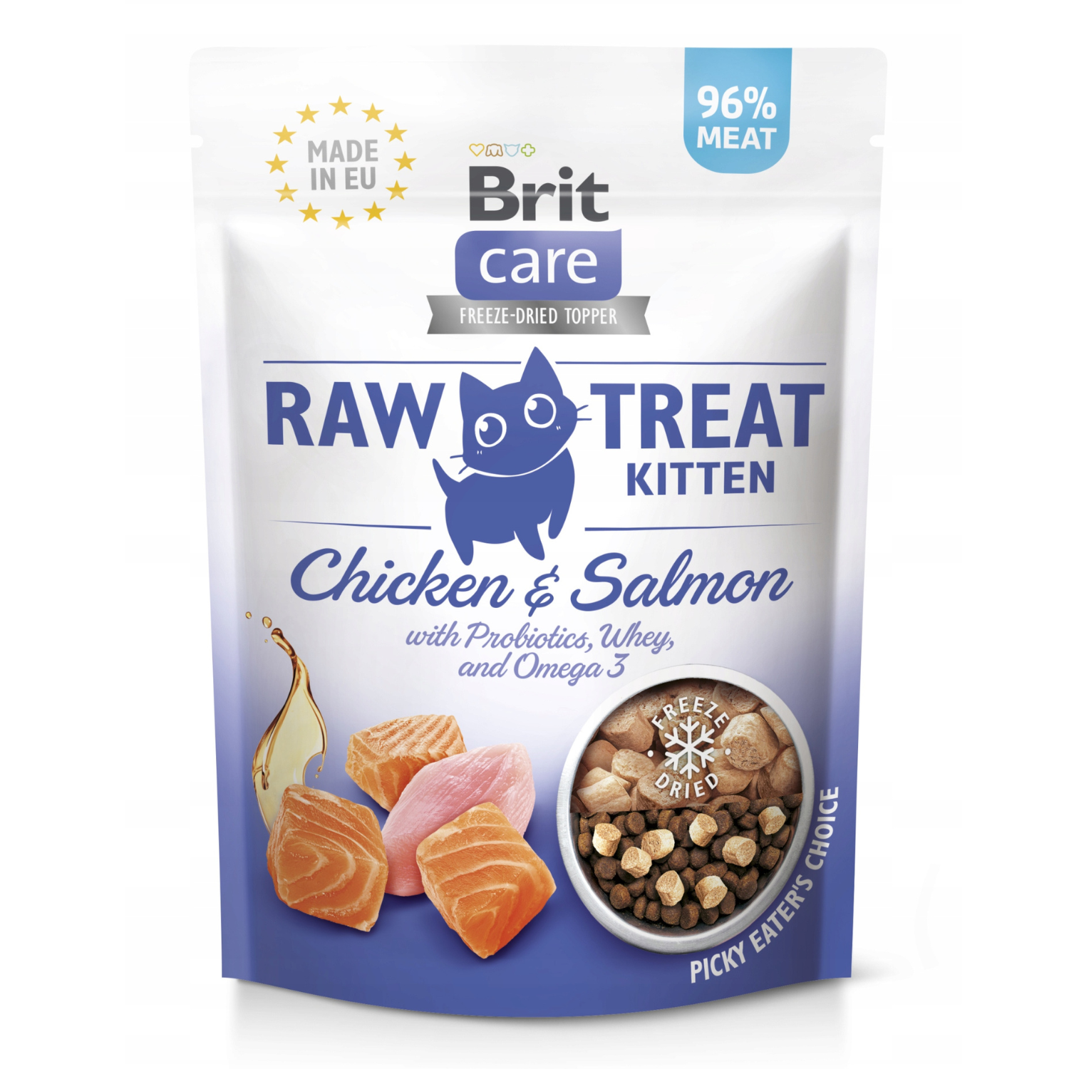 Brit Care Raw Treat Freeze-Dried Kitten Kurczak i Łosoś 40g - obrazek 2