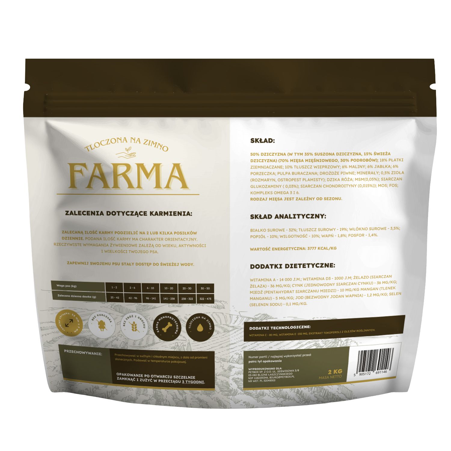 Farma - Dziczyzna Hipoalergiczna Tłoczona na Zimno - obrazek 2