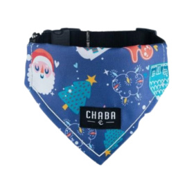 Chaba Chusta świąteczna do obroży niebieska