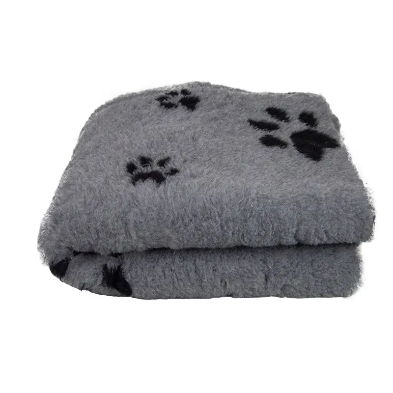 Legowisko DRY BED 28mm antypoślizgowe szare w czarne łapki