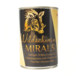 MIRALS Wildschwein - soczysty dzik z pieczarkami i cykorią na sałatce z papryki i ananasa