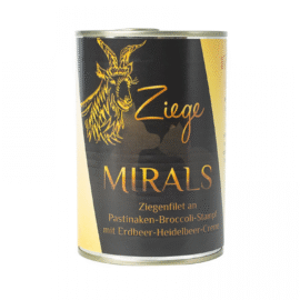 MIRALS Ziege- Filet z koziny na puree z brokułów i pasternaku z kremem truskawkowo-jagodowym