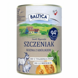 Baltica Karma Mokra Szczeniak Kozina z królikiem 400g