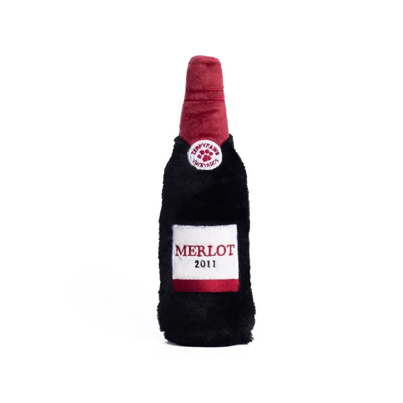ZippyPaws pluszowa trzaskająca butelka Merlot