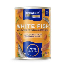 Fish4Dogs Biała Ryba z batatami i zieloną fasolką- Karma mokra dla psa