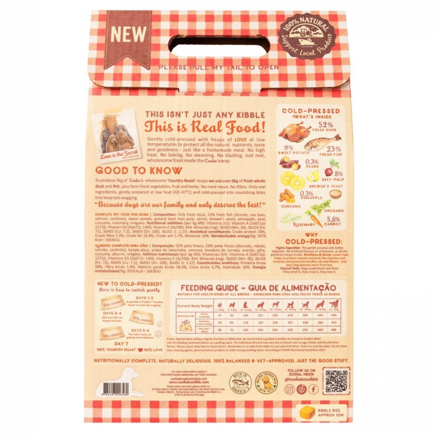 Cooka's Cookies Karma Półwilgotna Kaczka Z Rybą 3kg - obrazek 2