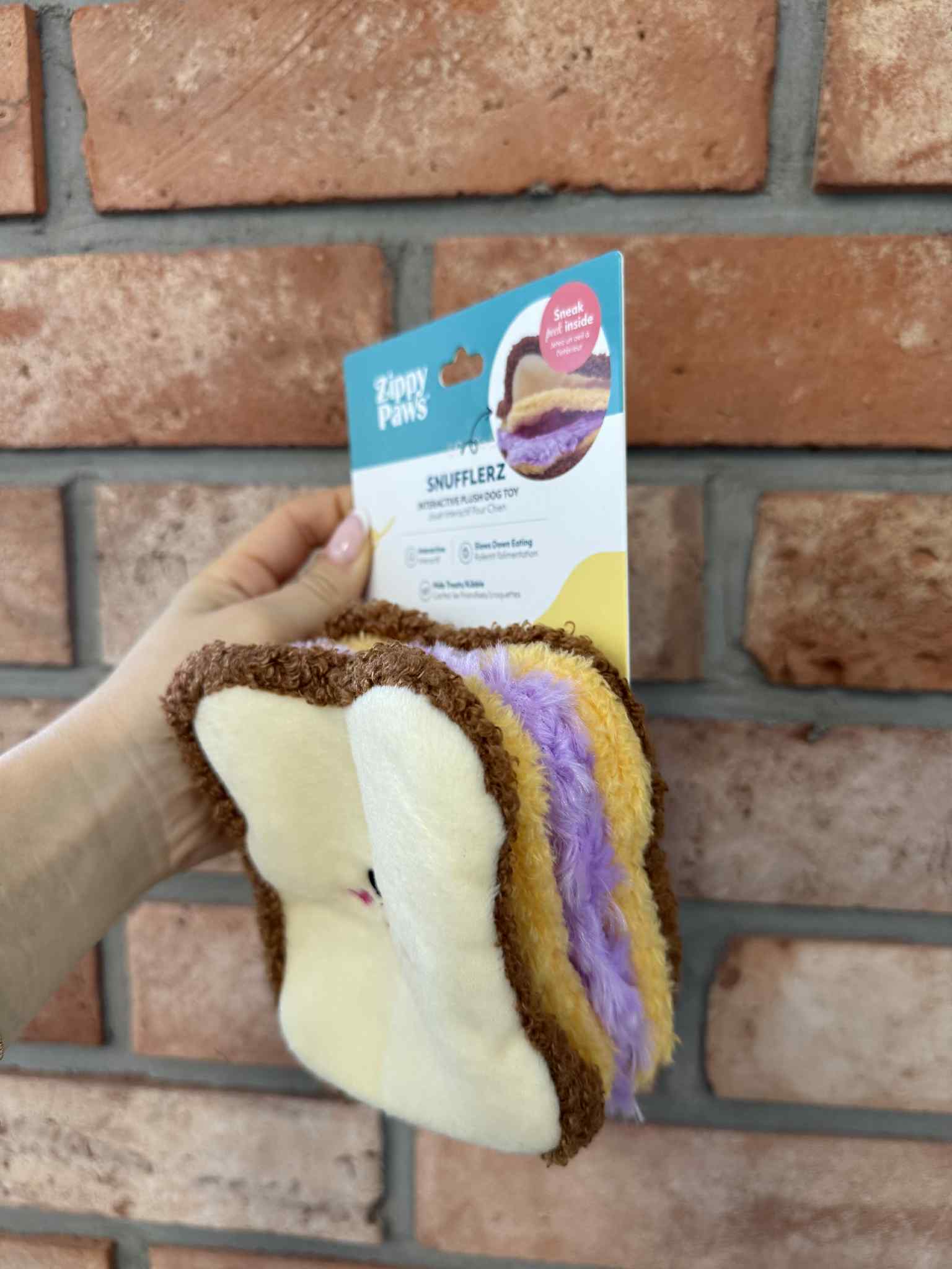 ZippyPaws mata węchowa Sandwich Snufflerz masło orzechowe z dżemem - obrazek 3