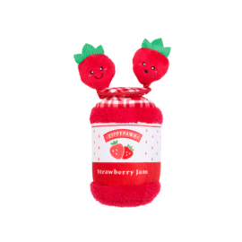ZippyPaws pluszowa norka bungee dla psa Dżem truskawkowy