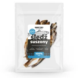 Uniszki Śledź suszony 100% – Miękki gryzak dla psa 50g