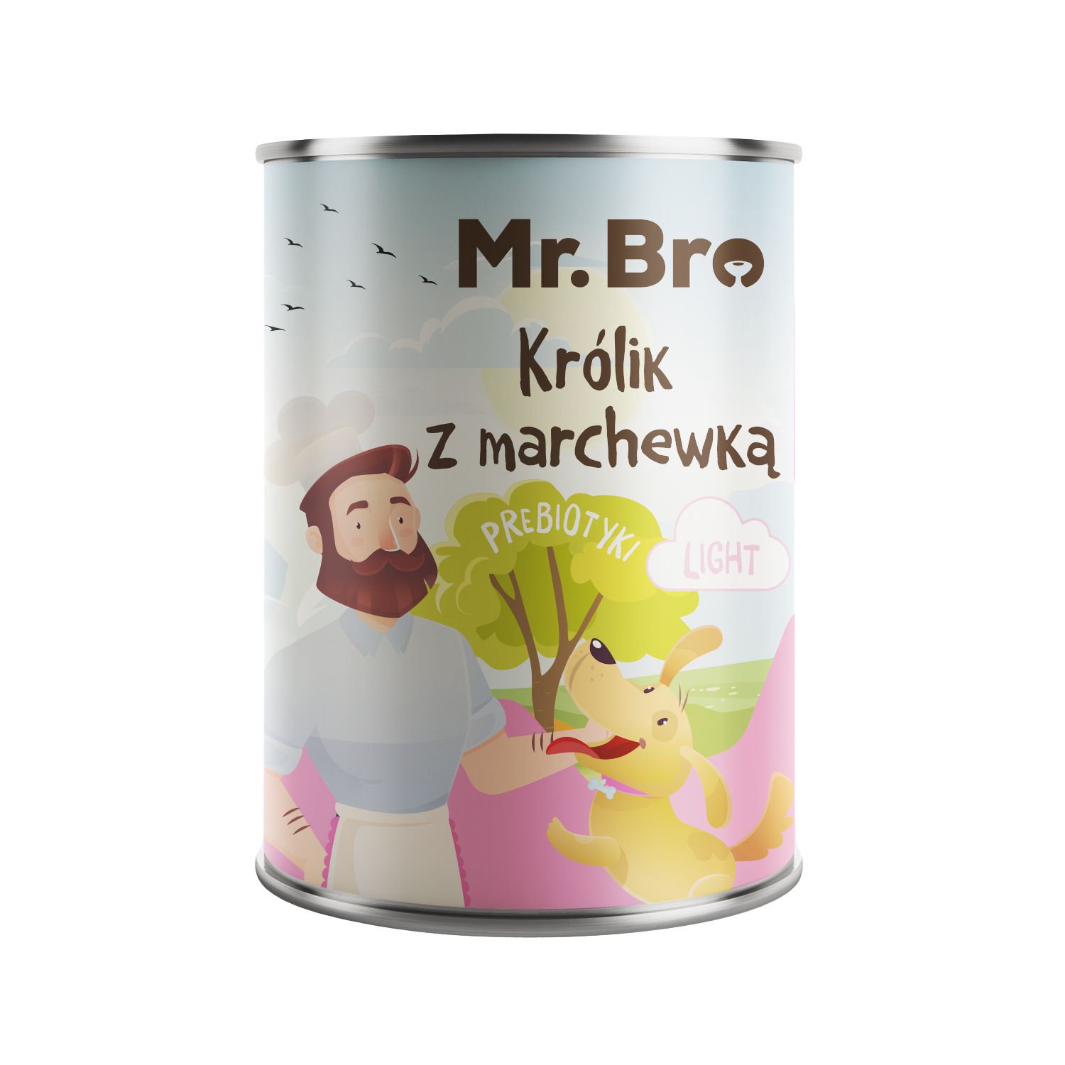 Mr. Bro LIGHT Królik z Marchewką z Prebiotykami 400g