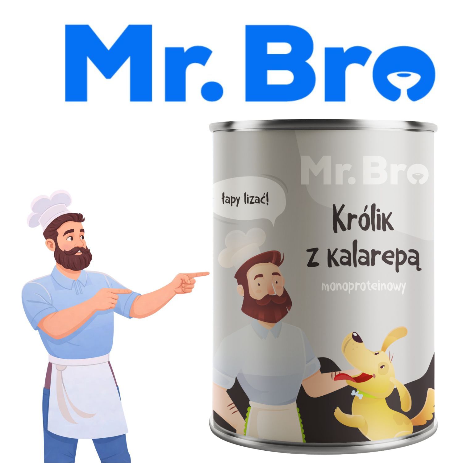 Mr. Bro Królik z Kalarepą 400g - Monoproteinowa - obrazek 7