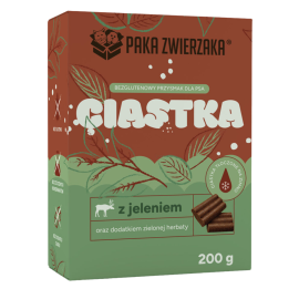 Paka Zwierzaka Ciastka Jeleń z Zieloną Herbatą 200g