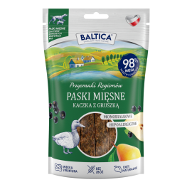 Baltica Mięsne Paski z Kaczki dla psa z Gruszką 90g